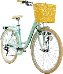 Rower damski 26" Cantaloupe miętowy z koszem Dacapo RH