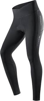 WOSAWE Damskie Legginsy Rowerowe Polarowe z Wysokim Stanem
