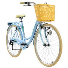 Rower damski KS Cycling 28" Cantaloupe Niebieski z Koszem