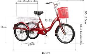 Trójkołowy Rower dla Dorosłych 20'' z Dużym Koszem