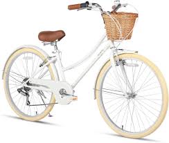 Rower Glerc Missy 26" dla Dziewczyn - 6-biegowy Cruiser z Koszem Wiklinowym