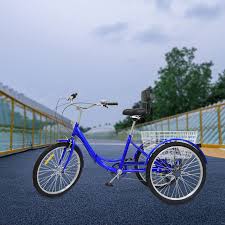 Yolancity Rower Trójkołowy dla Dorosłych 20'' z Koszem