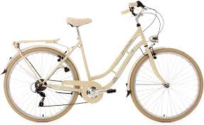Rower Miejski Damski KS Cycling Casino 28" Beżowy, 6 Biegów