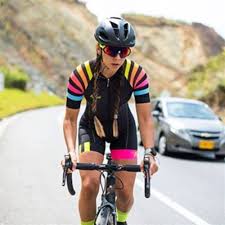Damski Kombinezon Triathlonowy z Kieszeniami i 9D GEL Pad
